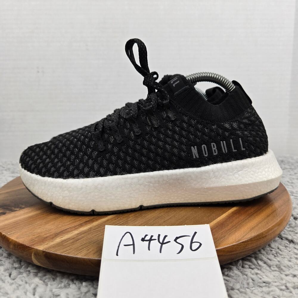 Nobull Womens 9.5 Knit SC Runner Black White Athletic Performance Running Shoe